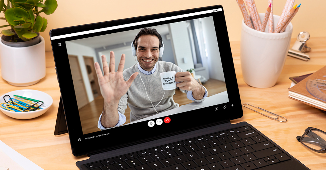 Video meeting attendee fucking thrilled to be given seven minutes back